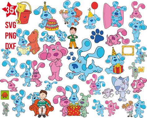 Blues Clues Svg Blue And Magenta Svg Steve And Blue Svg P Inspire