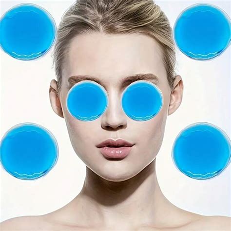 2 6 10pcs Reusable Round Gel Ice Bag Eye Care Beauty Mask With Cold And Hot Compress Function