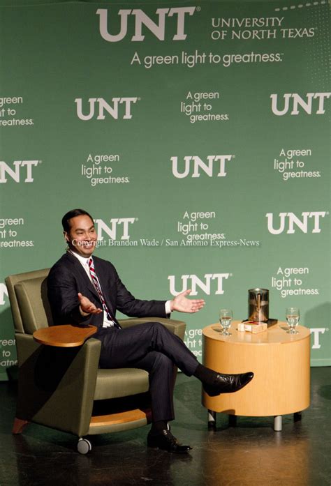 San Antonio Mayor Julian Castro speaks at the University of North Texas ...