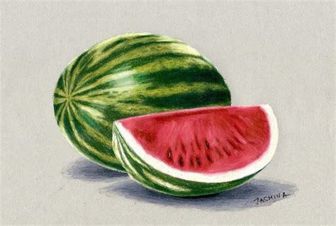 Pin By Tatiana Hernandez On Painting Watermelon Drawing Fruit