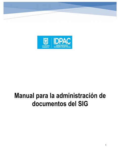 Pdf Manual Para La Administraci N De Documentos Del Sig Dokumen Tips