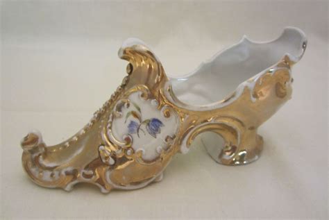 Vintage Porcelain Hand Painted Victorian Collectible Shoe Vintage