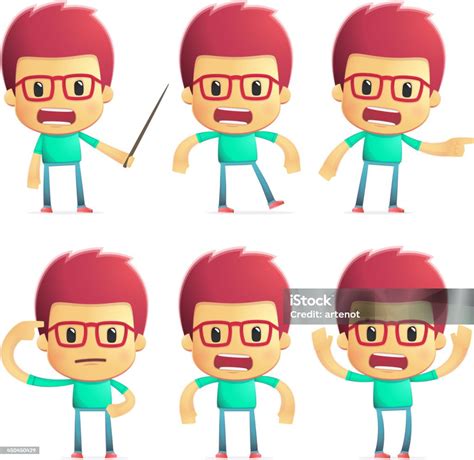 Casual Man In Various Poses Stock Illustration Download Image Now