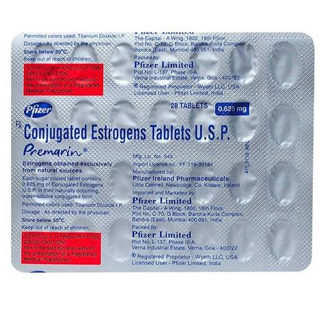 Conjugated Estrogen Tablets Usp Premarin At Rs Stripe