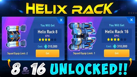 HELIX RACK 8 16 UNLOCKED MECH ARENA HRG YouTube