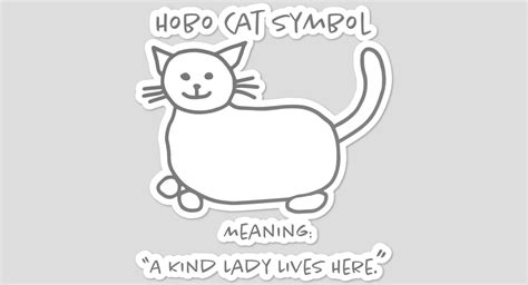 Hobo Cat Symbol Kind Hearted Lady Lives Here Stickers By Greenverdugo