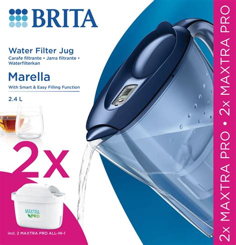 Brita Pack Carafe Filtrante Marella Cool Blue Maxtra Pro All In