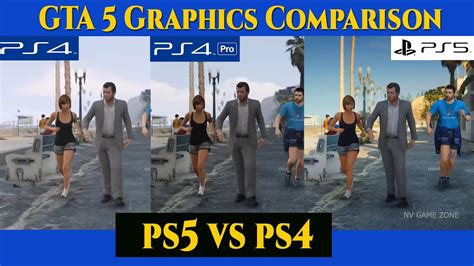 Gta 5 Ps5 Graphics Comparison Ps4 Vs Ps4 Pro Vs Ps5 Gta 5 Graphics Comparison Youtube