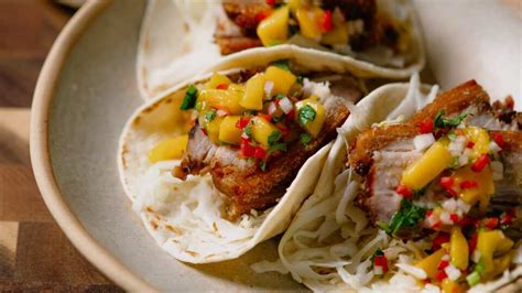 Crispy Pork Belly Tacos With Mango Salsa Sbs The Cook Up With Adam Liaw