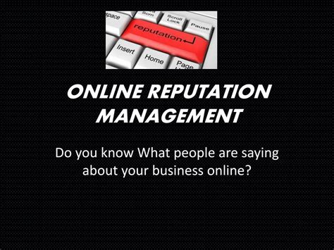 Ppt Online Reputation Management Powerpoint Presentation Free