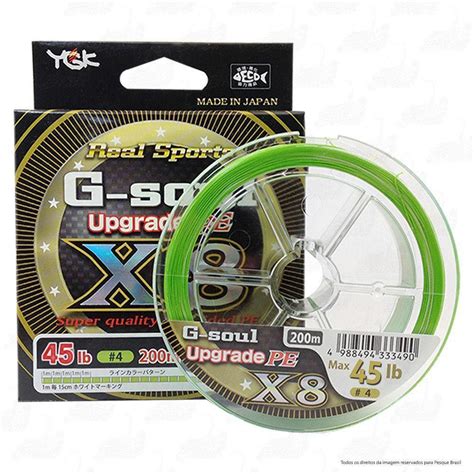 Linha Multifilamento G Soul Upgrade Pe X8 Real Sports Ygk 8 Fios 0 27mm