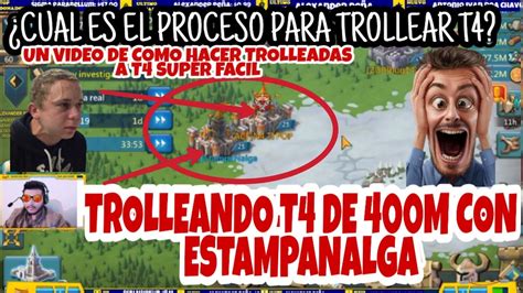 TROLLEANDO T4 DE 400M CON ESTAMPANALGA CUAL ES EL PROCESO PARA