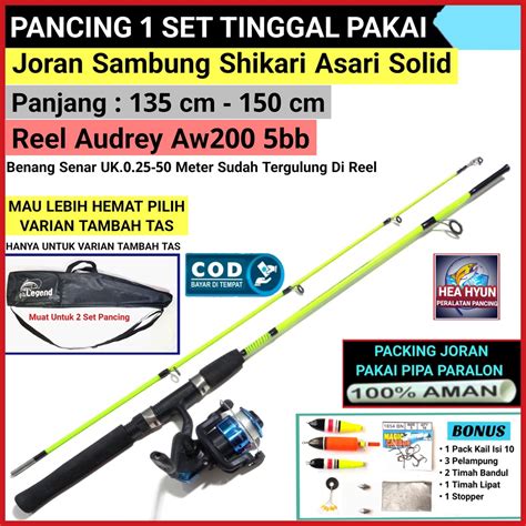 Jual 1 Set Tinggal Pakai Joran Sambung 2 Shikari Asari 135 15 Meter