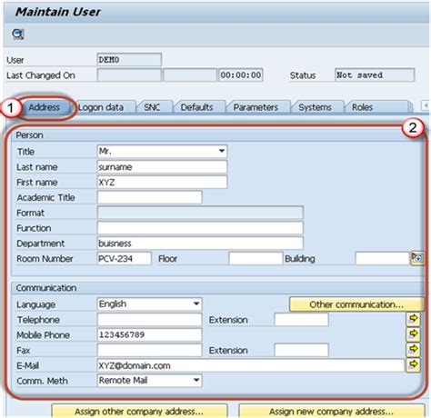 Su01 How To Create A New User In Sap