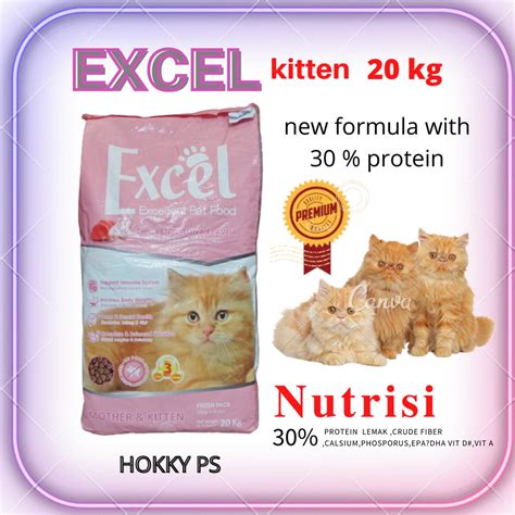 Jual EXCEL KITTEN MOTHER Makanan Anak Induk Kucing 20 Kg Dry Cat Food