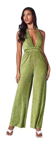 Entero Jumpsuit Mono Halter Escote Espalda Fiesta El