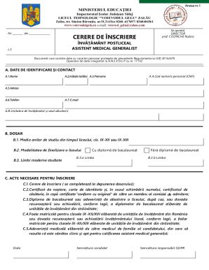 Fillable Online FORM CERERE DE INSCRIERE Pl Cdr Fax Email Print PdfFiller