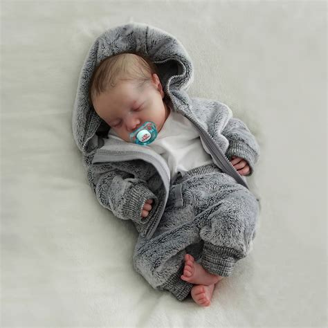 JIZHI Lifelike Reborn Baby Dolls Boy - 17-Inch Soft Baby Feeling ...