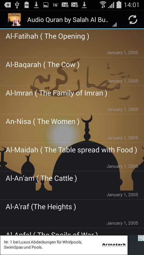 Audio Quran By Salah Al Budair Amazon Es Appstore For Android