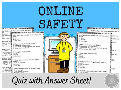 Online Safety Multiple Choice Quiz Teaching Resources