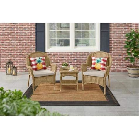 Hampton Bay Megan Grey Stationary Resin Wicker Outdoor Lounge Chair