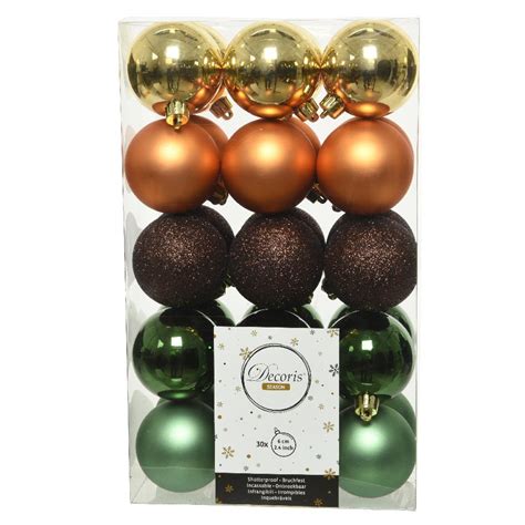 Confezione Di Palline Di Natale D Mm Alpine Multi Ambra