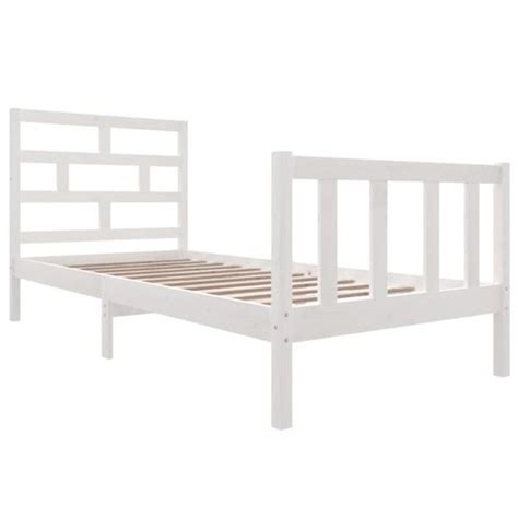 FHE Lits Accessoires Cadre De Lit Blanc Bois De Pin Massif