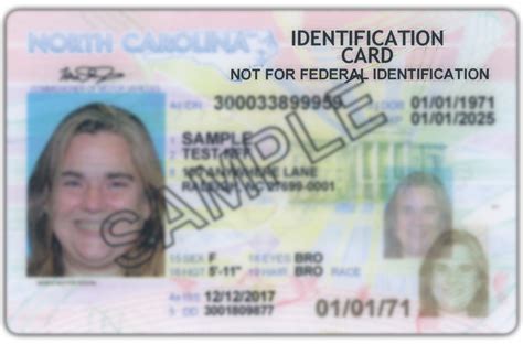 North Carolina Id Card Back Scannable Id Card Maker Id Card News Online