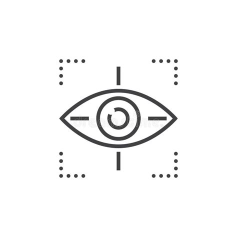 Target Symbol Icon Vector Eye Tracking Line Icon Outline Vector Logo