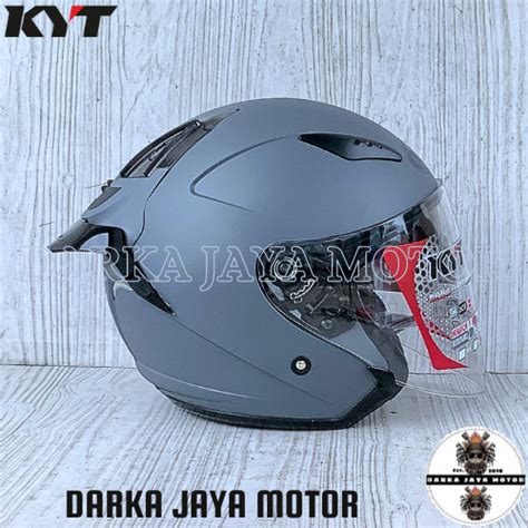 Jual HELM KYT GALAXY FLAT R MATT GORILLA GREY DOFF KYT HALF FACE