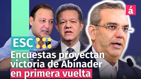 Luis Abinader ganaría en primera vuelta según encuestas ACD Media y ABC