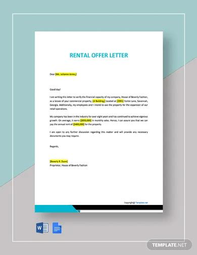 Offer Letter Examples Word Pages Google Docs Outlook How To