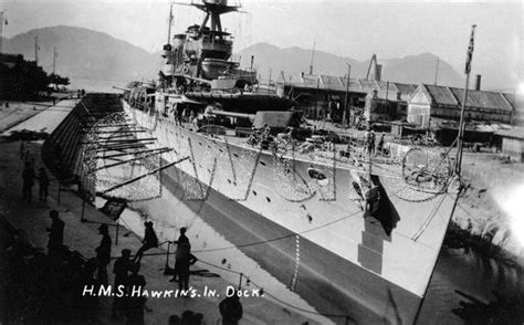 Hms Hawkins In The Dry Dock At Hung Hom Gwulo