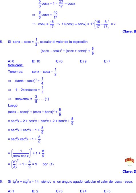 Identidades TrigonomÉtricas Ii Y Condicionales Problemas Resueltos Pdf