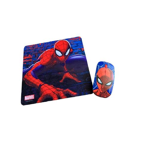 Ripley KIT MOUSE INALAMBRICO USB 3B Y MOUSEPAD SPIDER MAN