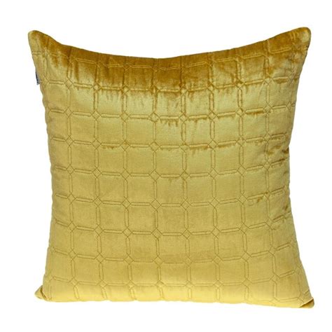 Homeroots Yellow Quilted Decorative Throw Pillow At