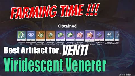 Viridescent Venerer Set Genshin Impact Farming Time Youtube