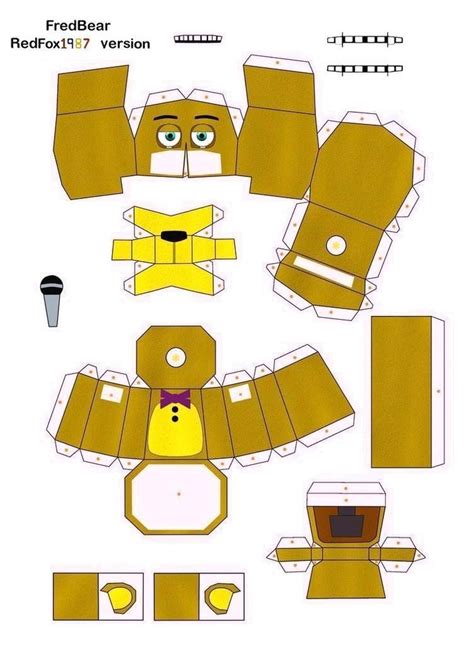 Fredbear Papercraft Part1 By Redfox1987 On Deviantart Paper Crafts Fnaf Crafts Fnaf Drawings