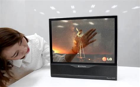 LG 18 Inch Flexible Transparent OLED Display In Action