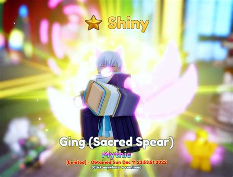 Ging (Sacred Spear) Shiny Evo | Anime Adventures AA