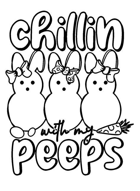 Peeps Coloring Pages Coloringpagesonly