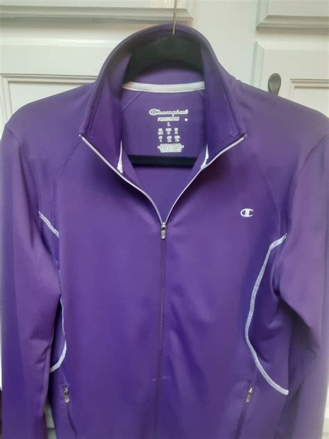 Champion Powertrain Jacket Womens Large Purple Zip Up Athletic Ebay