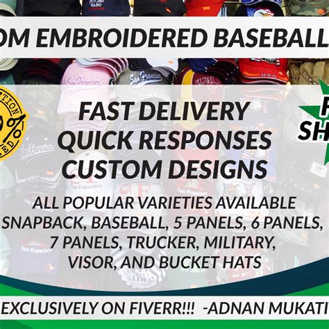 Adnanmukati I Will Custom Embroidered Baseball Hats Designed And