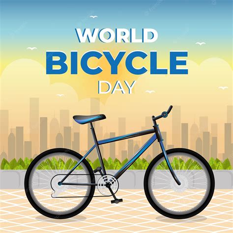 Premium Vector | World bicycle day celebration