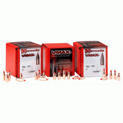 Hornady 25 Caliber 257 75gr V Max Bullets 100 Red River Reloading