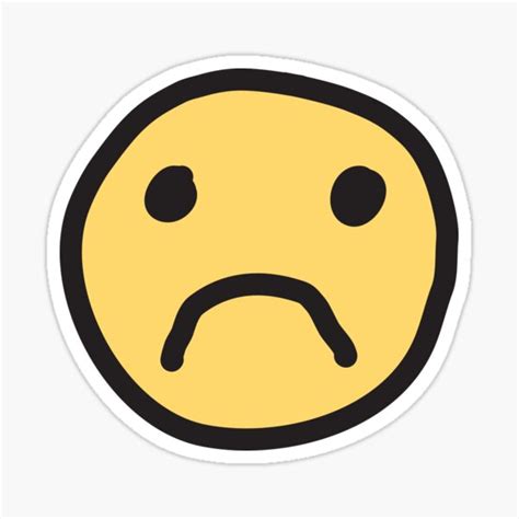 "Frowny Face :(" Sticker for Sale by HeyGoAway | Redbubble