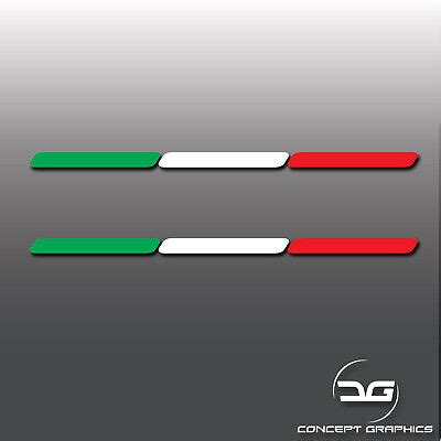 2x Italy Italian Flag Stripe Euro Car Window Bumper Dash Vinyl Decal