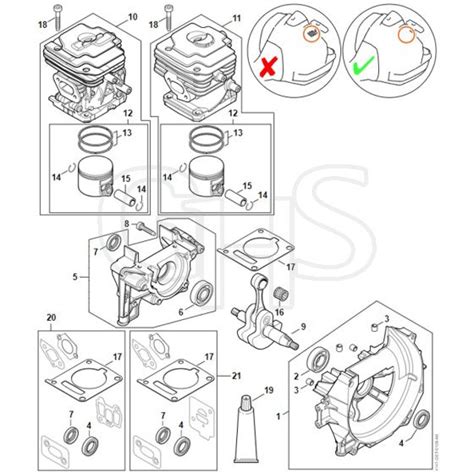 Stihl Fs C Em Crankcase Cylinder Parts Diagram Ghs