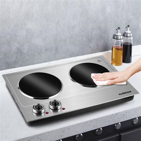 Cusimax Portable Double Burner 1800W Infrared Ceramic Electric Hot