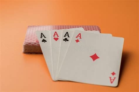 Four Aces and Deck - Four of a Kind Poker Stock Photo - Image of assorted, poker: 135427424